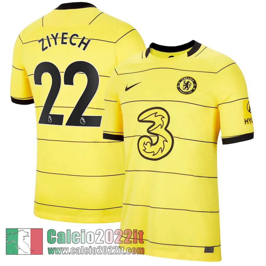 Seconda Chelsea Maglia Calcio Uomo # Ziyech 22 2021 2022