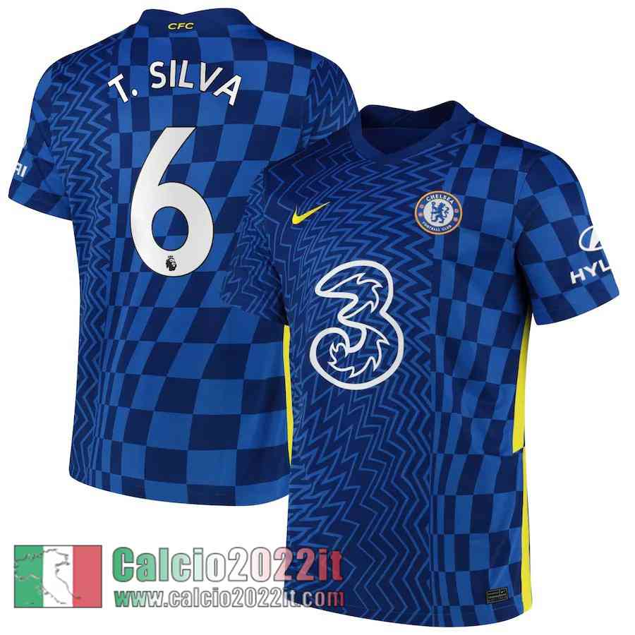 Prima Chelsea Maglia Calcio Uomo # T. Silva 6 2021 2022