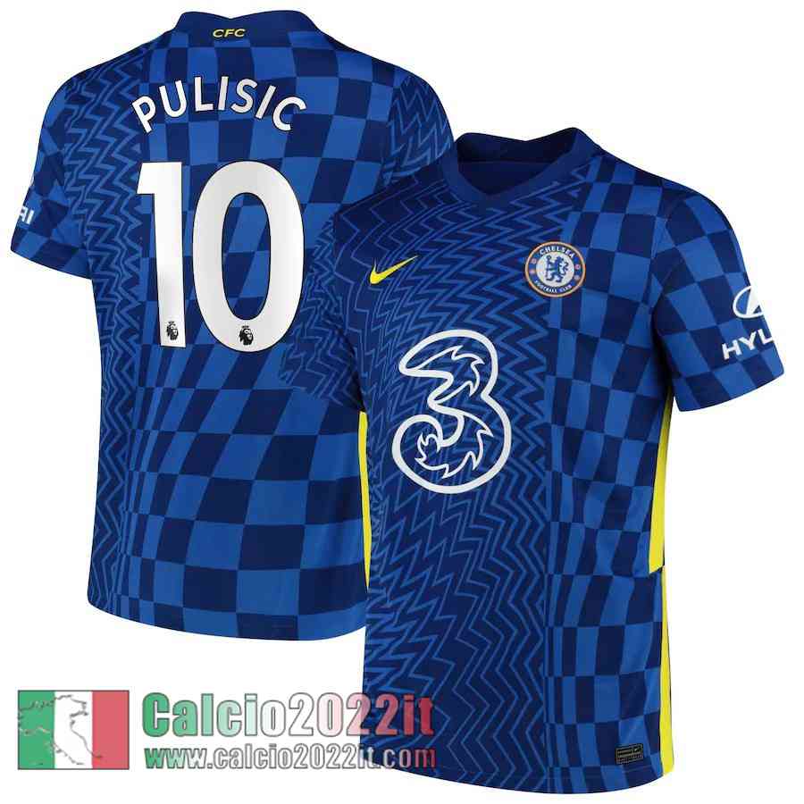 Prima Chelsea Maglia Calcio Uomo # Pulisic 10 2021 2022