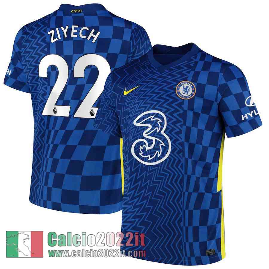 Prima Chelsea Maglia Calcio Uomo # Ziyech 22 2021 2022