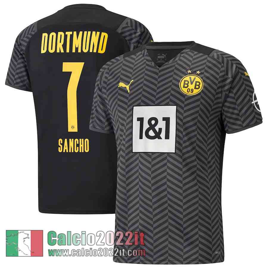 Seconda Borussia Dortmund Maglia Calcio Uomo # Sancho 7 2021 2022