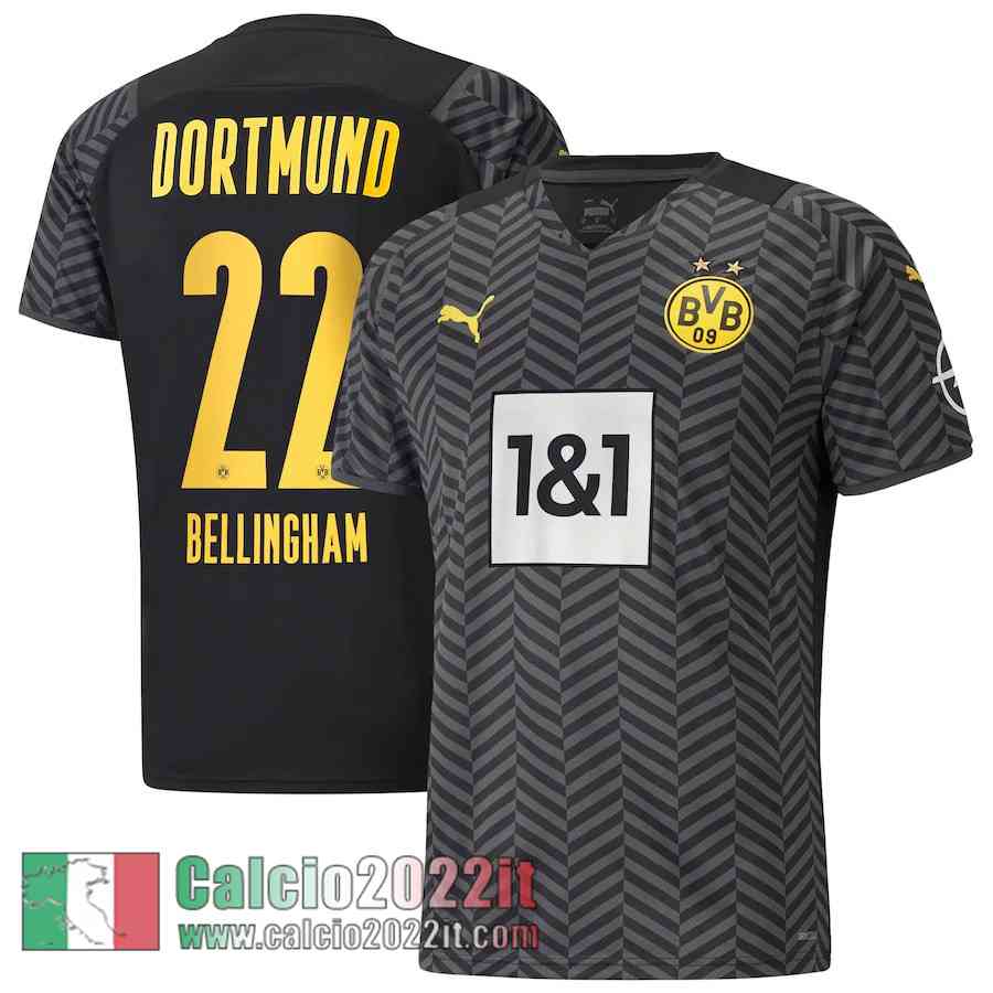 Seconda Borussia Dortmund Maglia Calcio Uomo # Bellingham 22 2021 2022