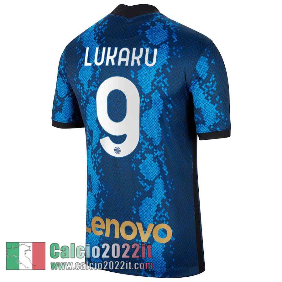 Prima Inter Milan Maglia Calcio Uomo # Lukaku 9 2021 2022