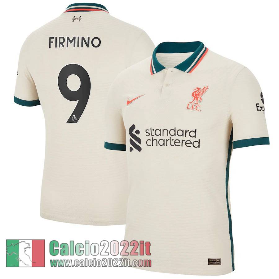 Seconda Liverpool Maglia Calcio Uomo # Firmino 9 2021 2022