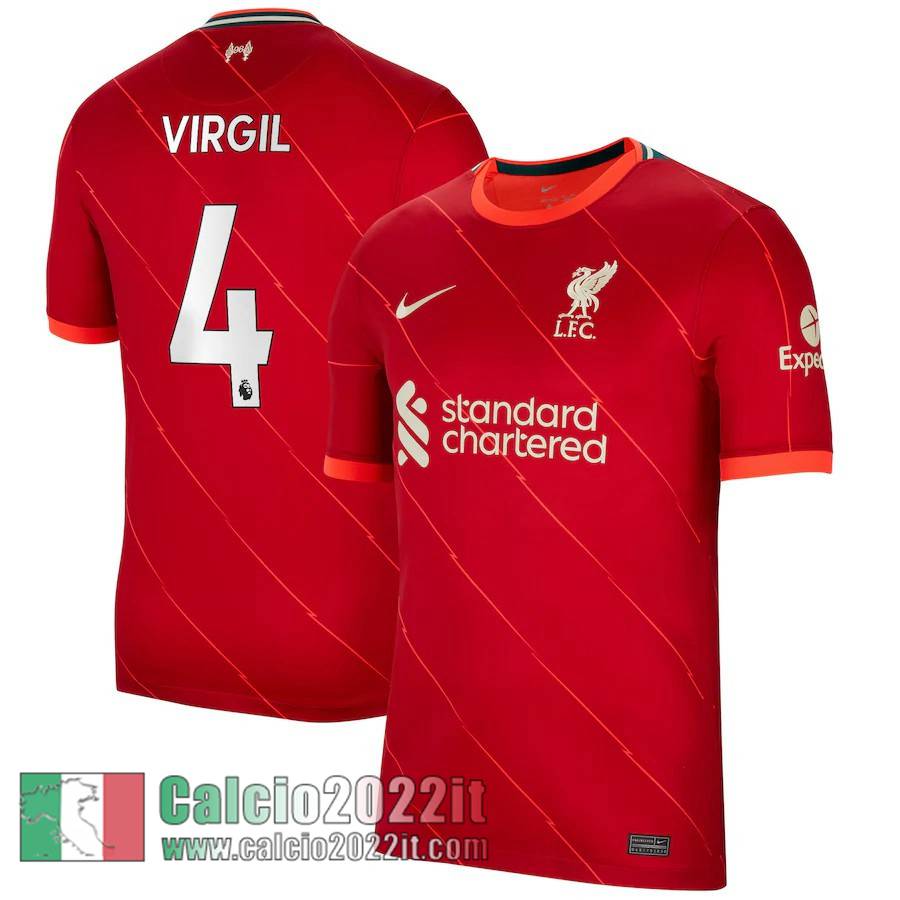 Prima Liverpool Maglia Calcio Uomo # Virgil 4 2021 2022