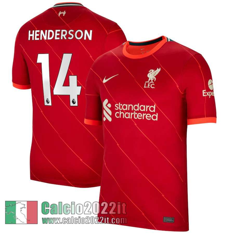 Prima Liverpool Maglia Calcio Uomo # Henderson 14 2021 2022