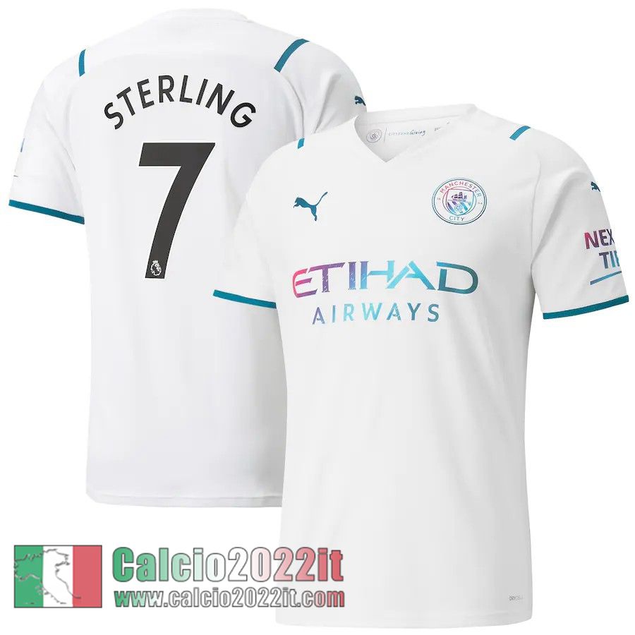 Seconda Manchester City Maglia Calcio Uomo # Sterling 7 2021 2022