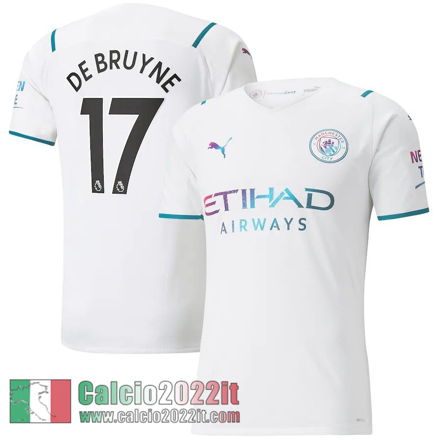 Seconda Manchester City Maglia Calcio Uomo # De Bruyne 17 2021 2022