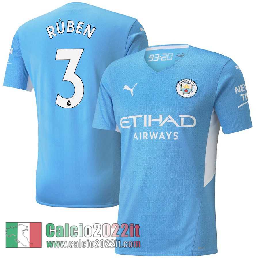 Prima Manchester City Maglia Calcio Uomo # Rúben 3 2021 2022