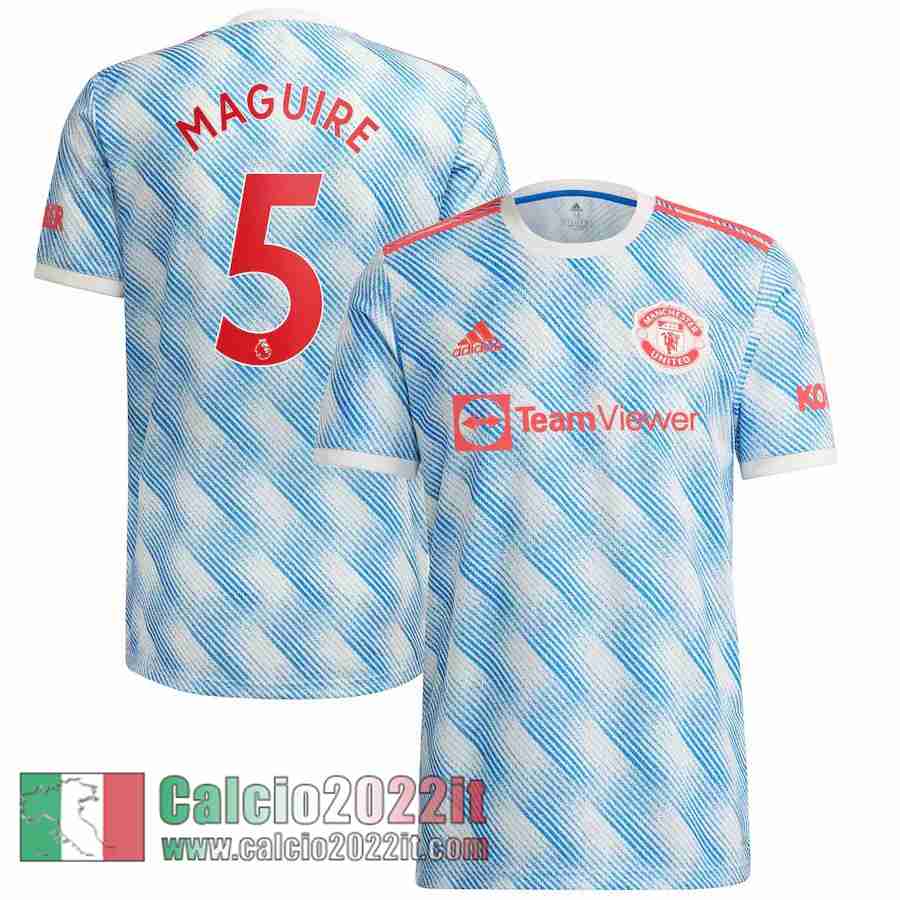 Seconda Manchester United Maglia Calcio Uomo # Maguire 5 2021 2022