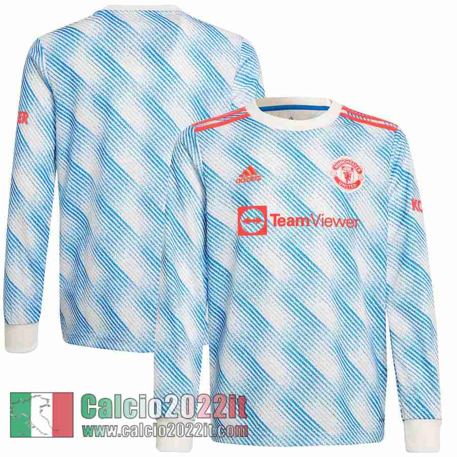 Seconda Manchester United Maglia Calcio Manga Larga Uomo 2021 2022