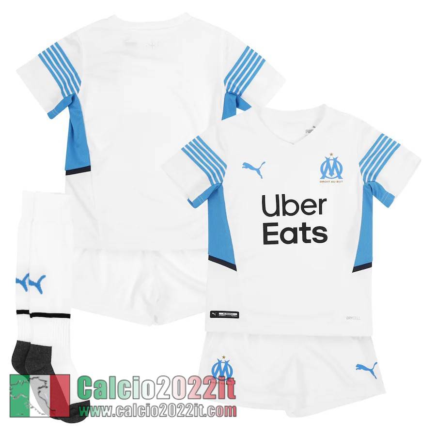 Prima Olympique Marsiglia Maglia Calcio Bambini 2021 2022