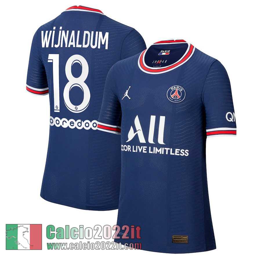 Prima PSG Maglia Calcio Uomo # Wijnaldum 18 2021 2022