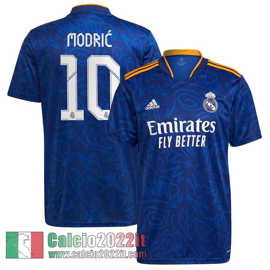 Seconda Real Madrid Maglia Calcio Uomo # Modric 10 2021 2022