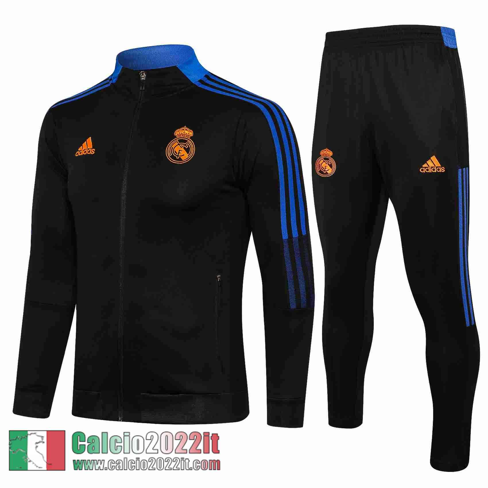 Nero Real Madrid Full-Zip Giacca Uomo JK116 2021 2022