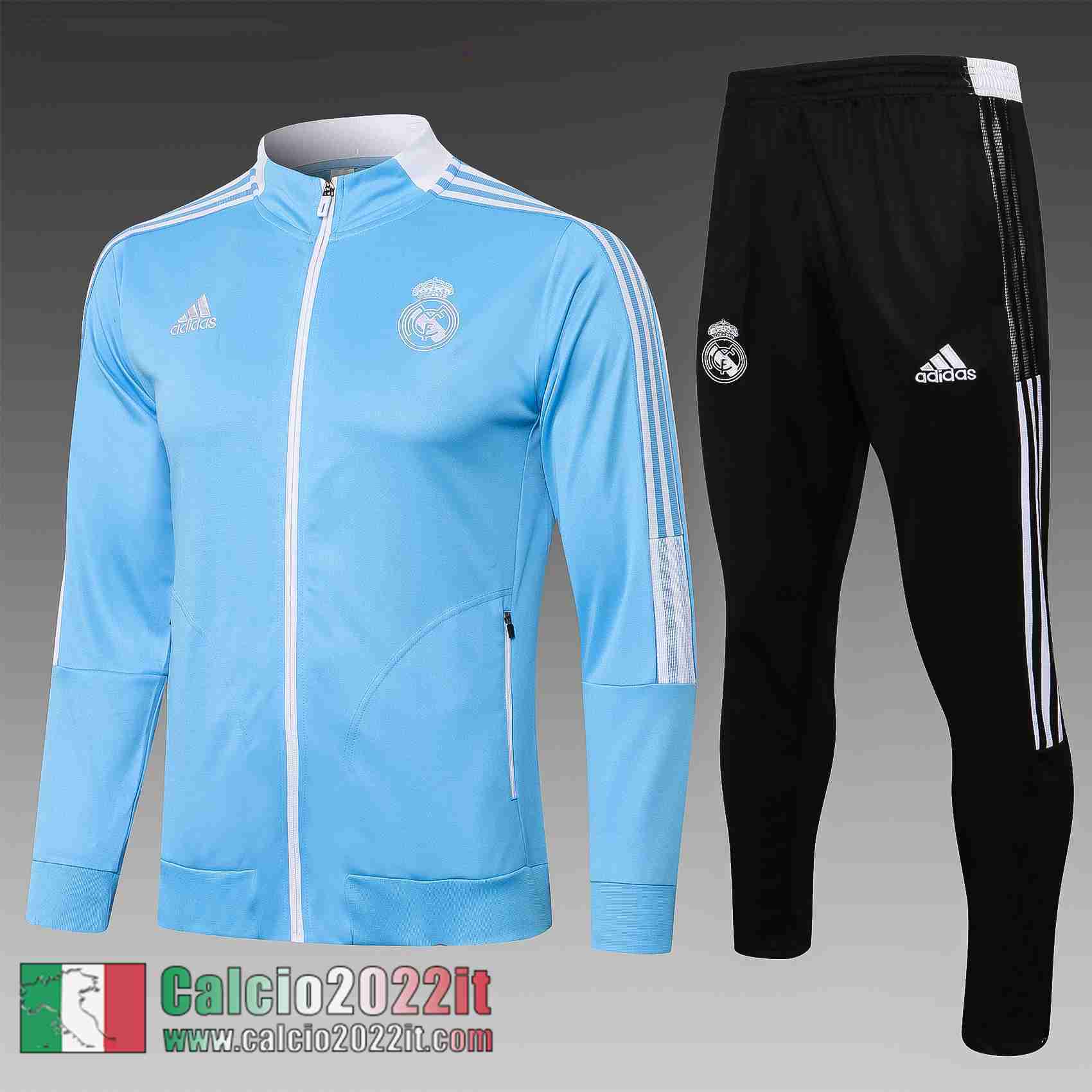 blu Real Madrid Full-Zip Giacca Uomo JK123 2021 2022