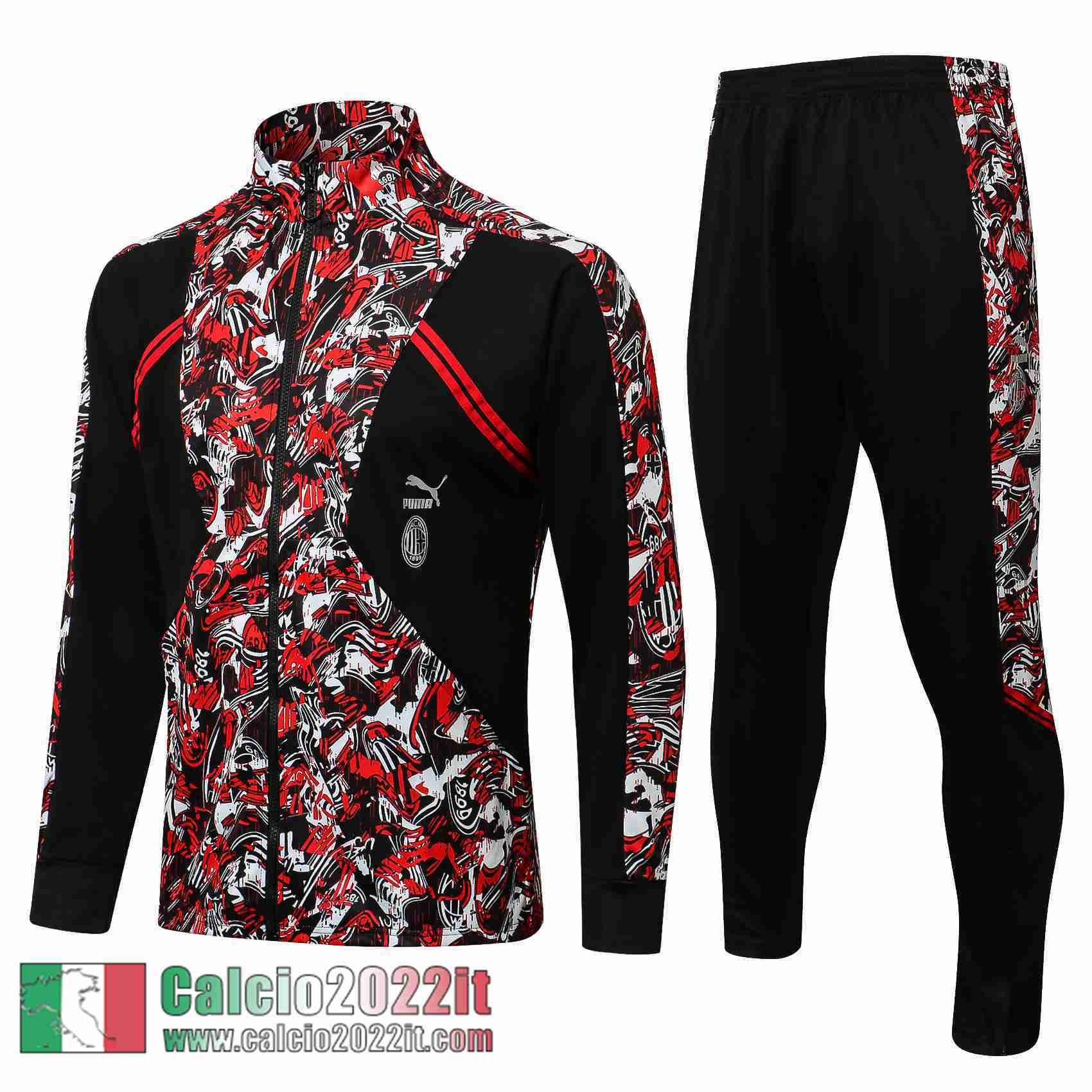 rosso AC Milan Full-Zip Giacca Uomo JK126 2021 2022