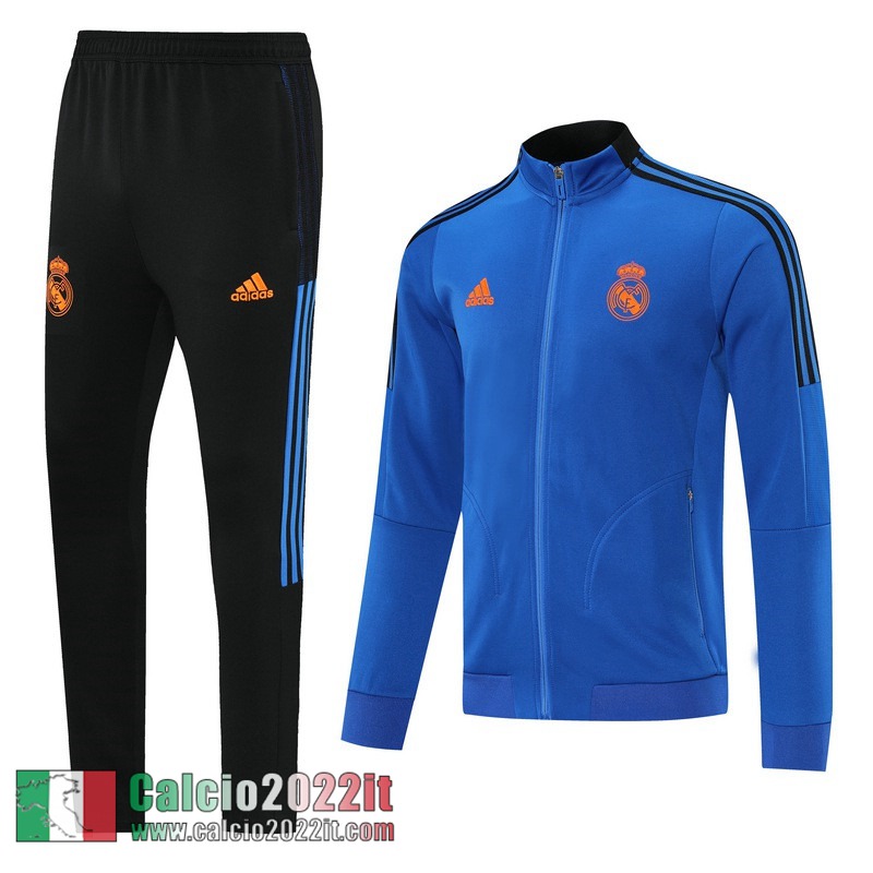 blu Real Madrid Full-Zip Giacca Uomo JK128 2021 2022