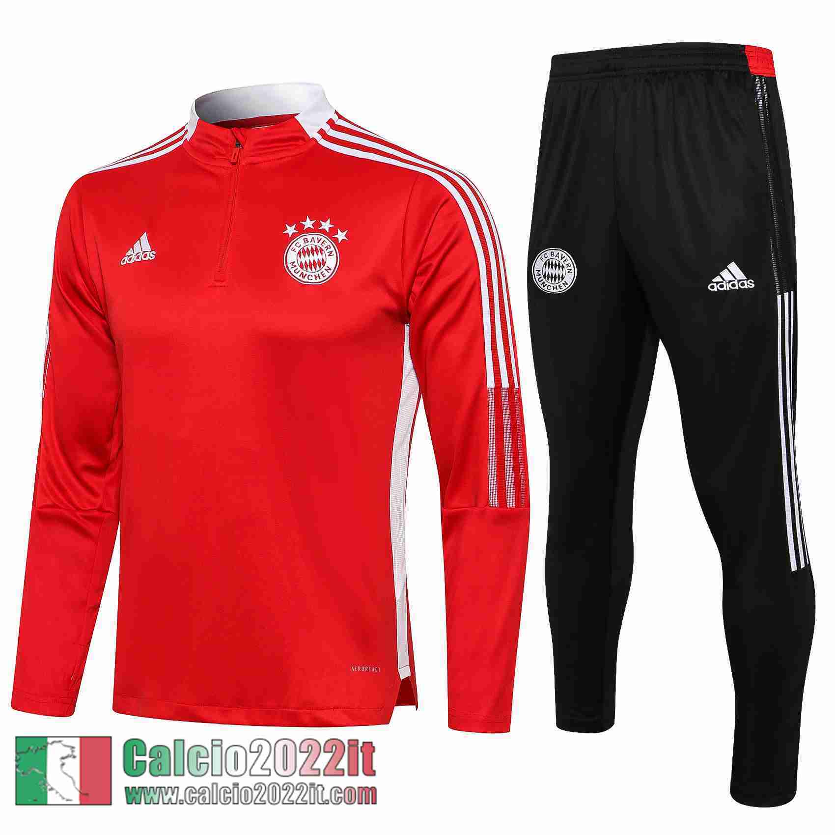 rosso Bayern Monaco Tuta Calcio Uomo TG105 2021 2022