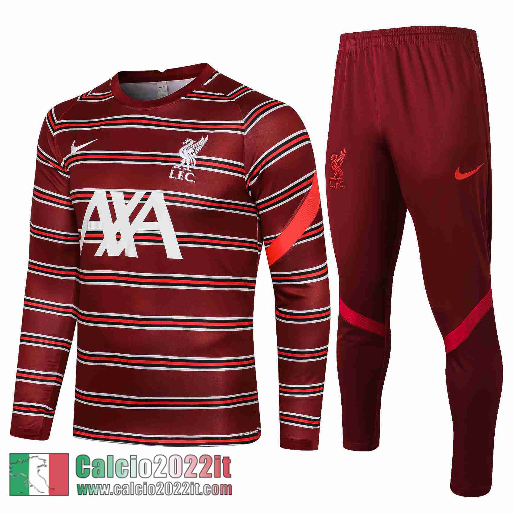 cremisi Liverpool Tuta Calcio Uomo TG95 2021 2022