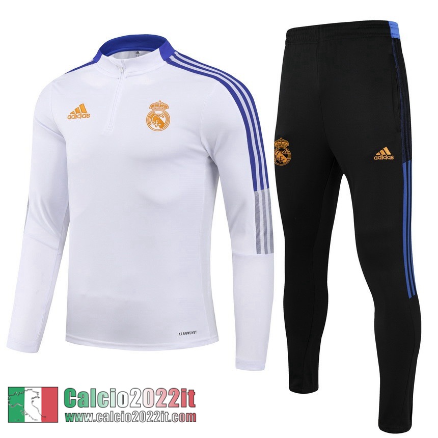 bianco Real Madrid Tuta Calcio Bambini TK78 2021 2022