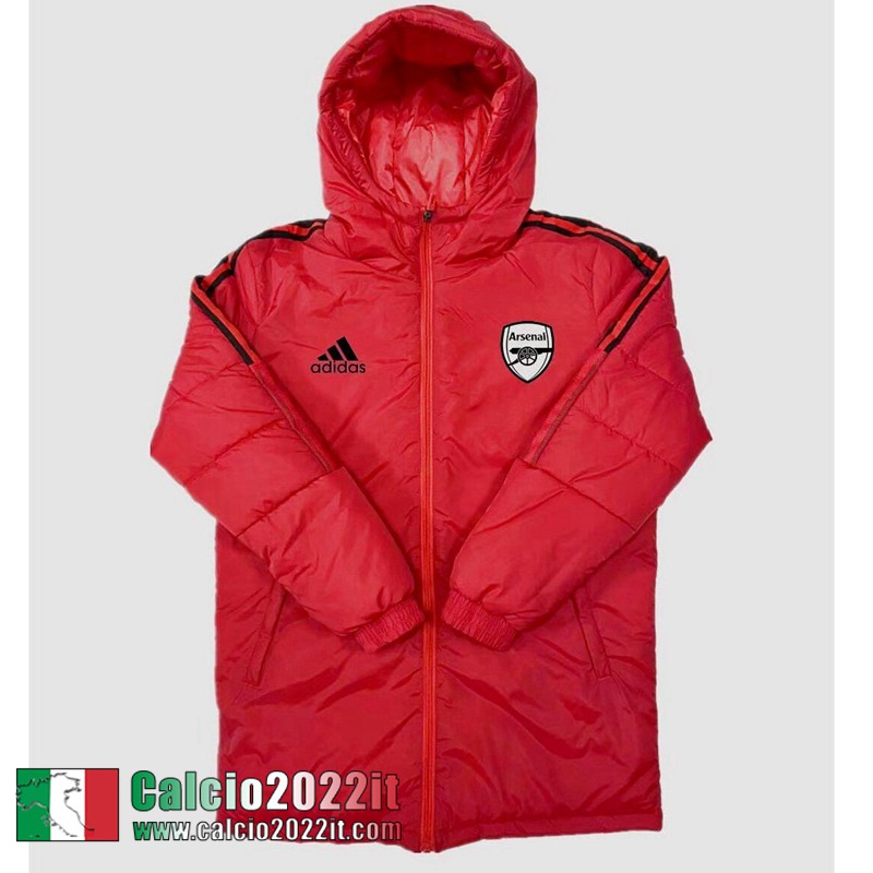 Piumino Calcio Cappuccio Arsenal rosso Uomo 2022 2023 DD111