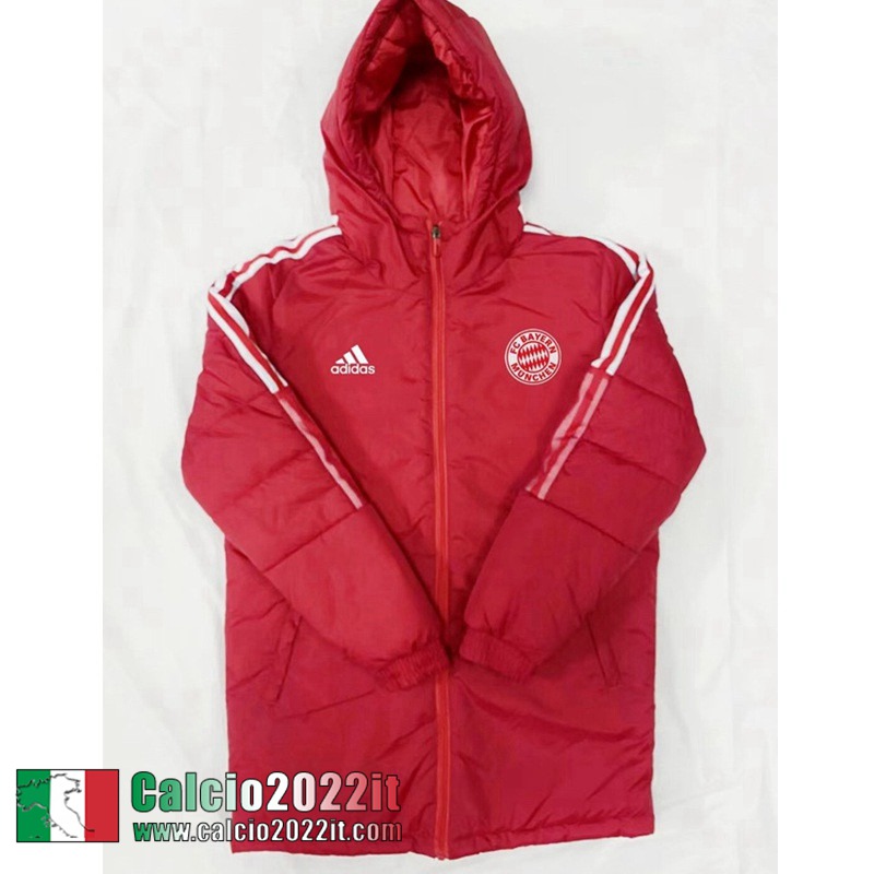 Piumino Calcio Cappuccio Bayern Monaco rosso Uomo 2022 2023 DD130