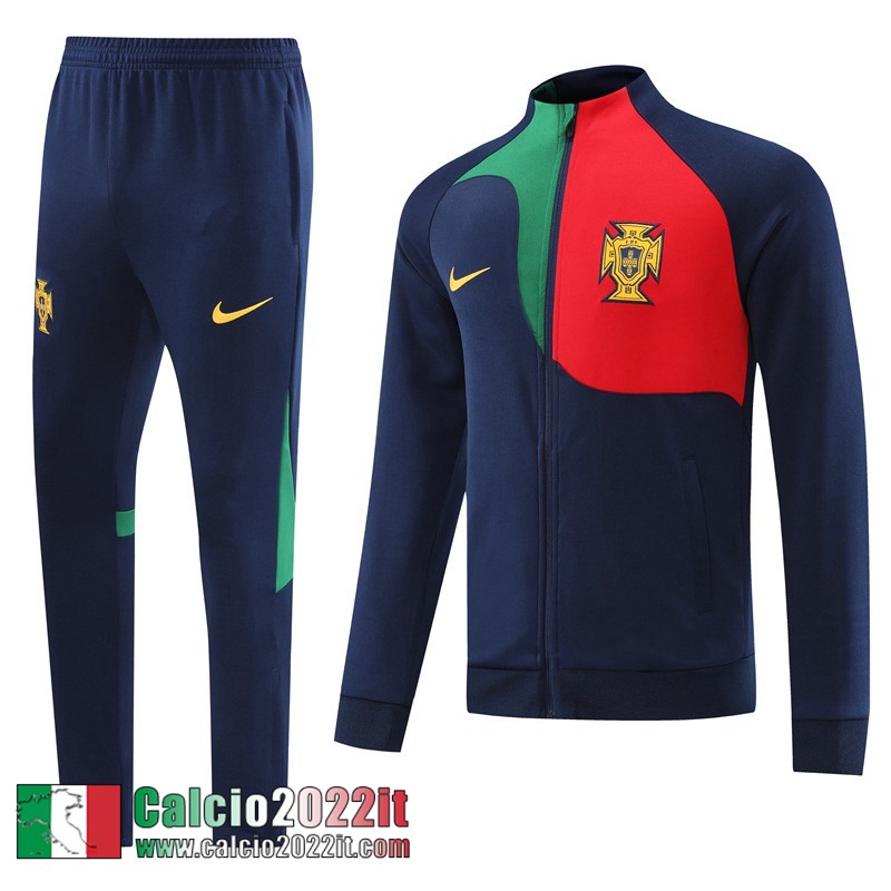 Full Zip Giacca Portogallo blu Uomo 2022 2023 JK544