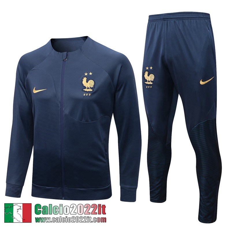 Full Zip Giacca Francia blu Uomo 2022 2023 JK555