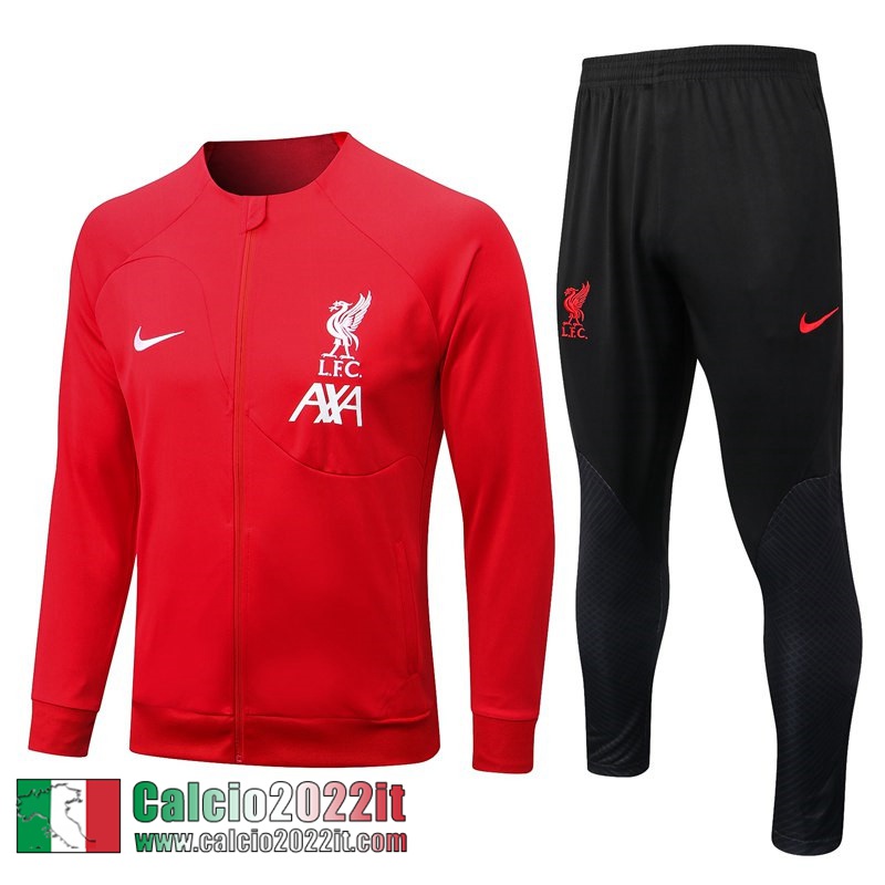 Full Zip Giacca Liverpool rosso Uomo 2022 2023 JK556