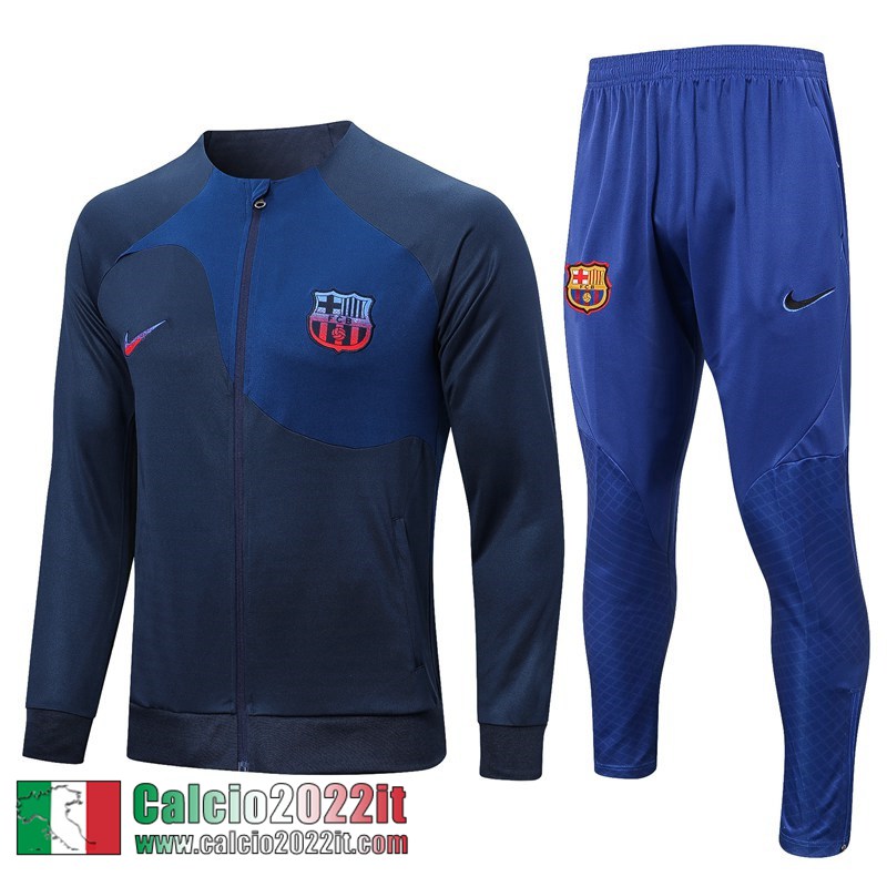 Full Zip Giacca Barcellona blu Uomo 2022 2023 JK567