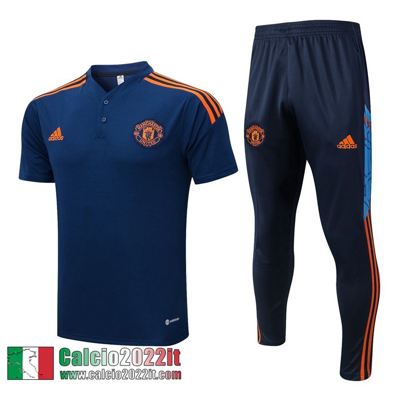 Polo Shirts Manchester United blu Uomo 2022 2023 PL612