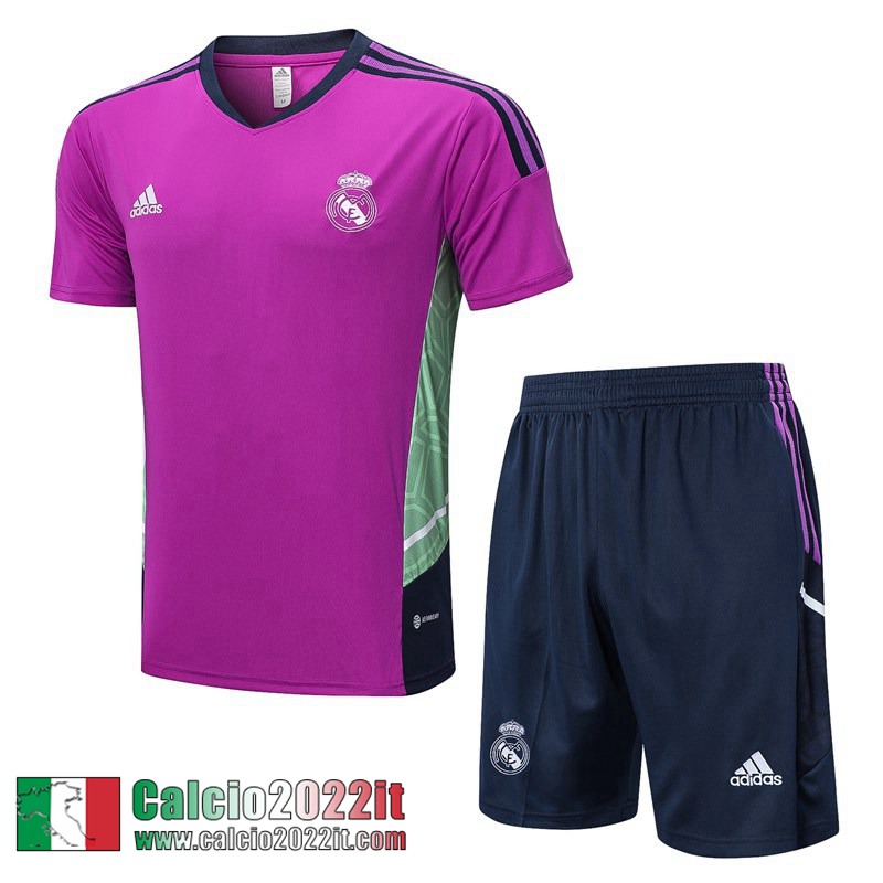 Tute Calcio T Shirt Real Madrid Viola Uomo 2022 2023 TG543