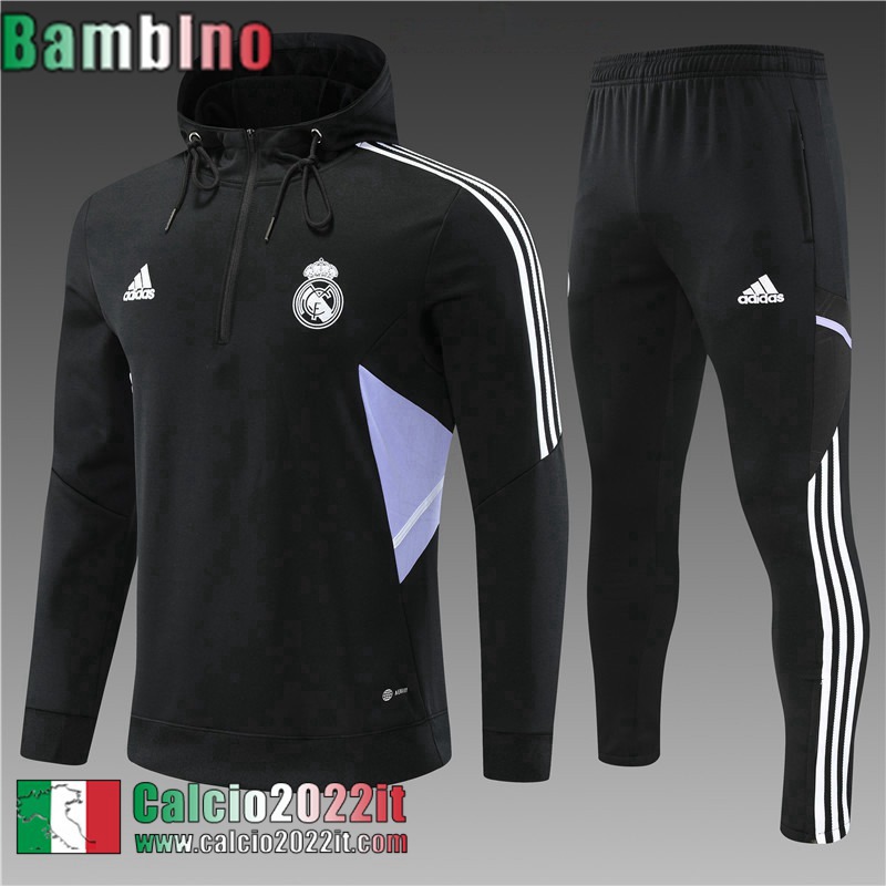 Felpa Sportswear Real Madrid Nero Bambini 2022 2023 TK384