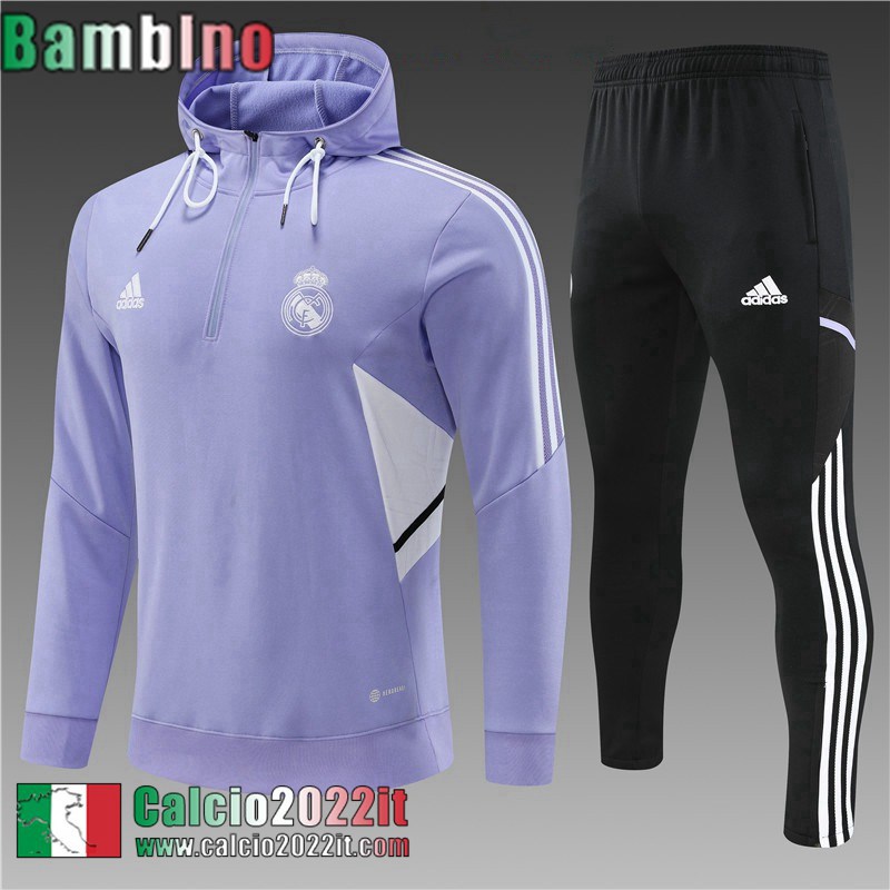Felpa Sportswear Real Madrid Viola Bambini 2022 2023 TK385