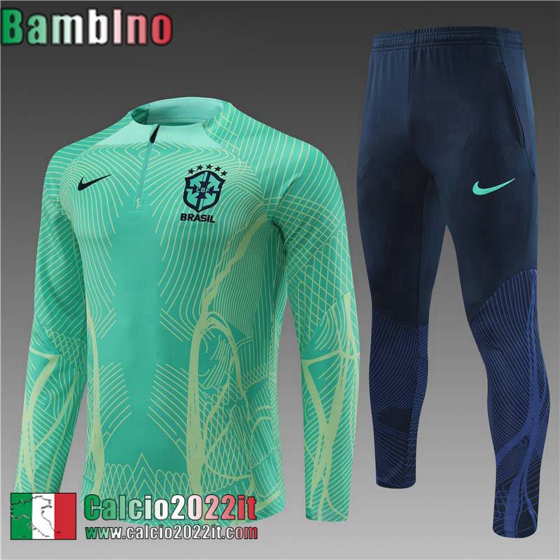 Tute Calcio Brasile verde Bambini 2022 2023 TK401