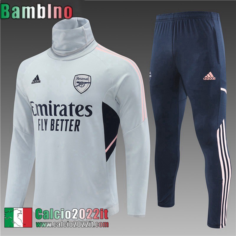 Tute Calcio Arsenal Grigio Bambini 2022 2023 TK405