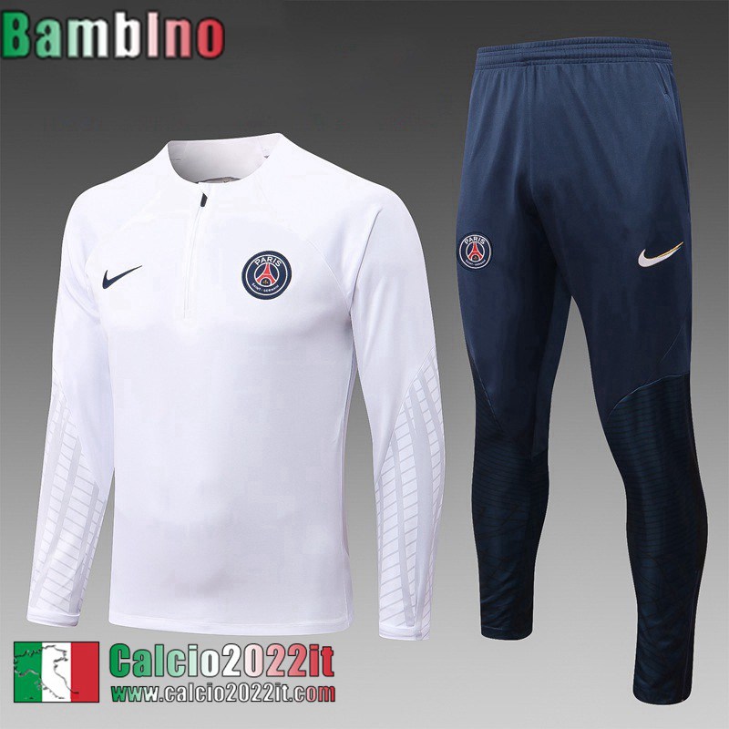 Tute Calcio PSG Bianco Bambini 2022 2023 TK440