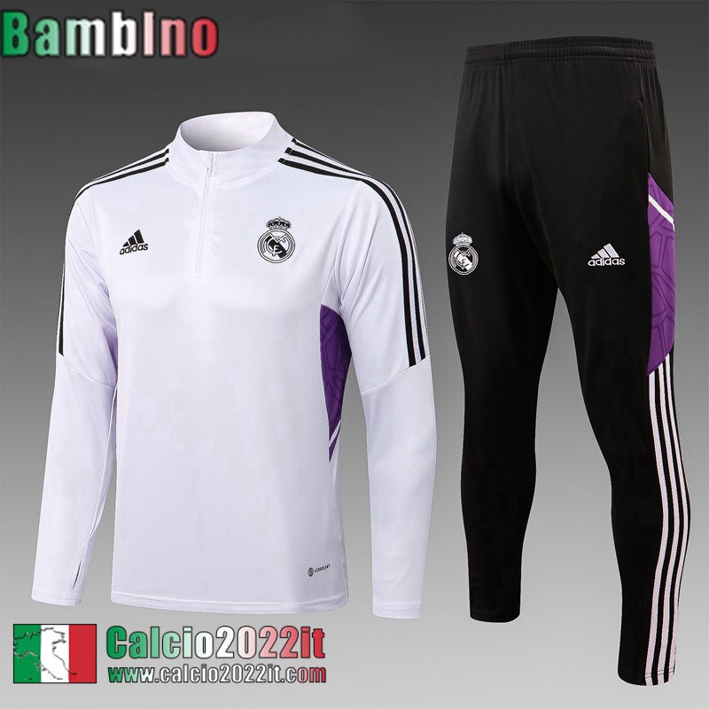 Tute Calcio Real Madrid Bianco Bambini 2022 2023 TK457