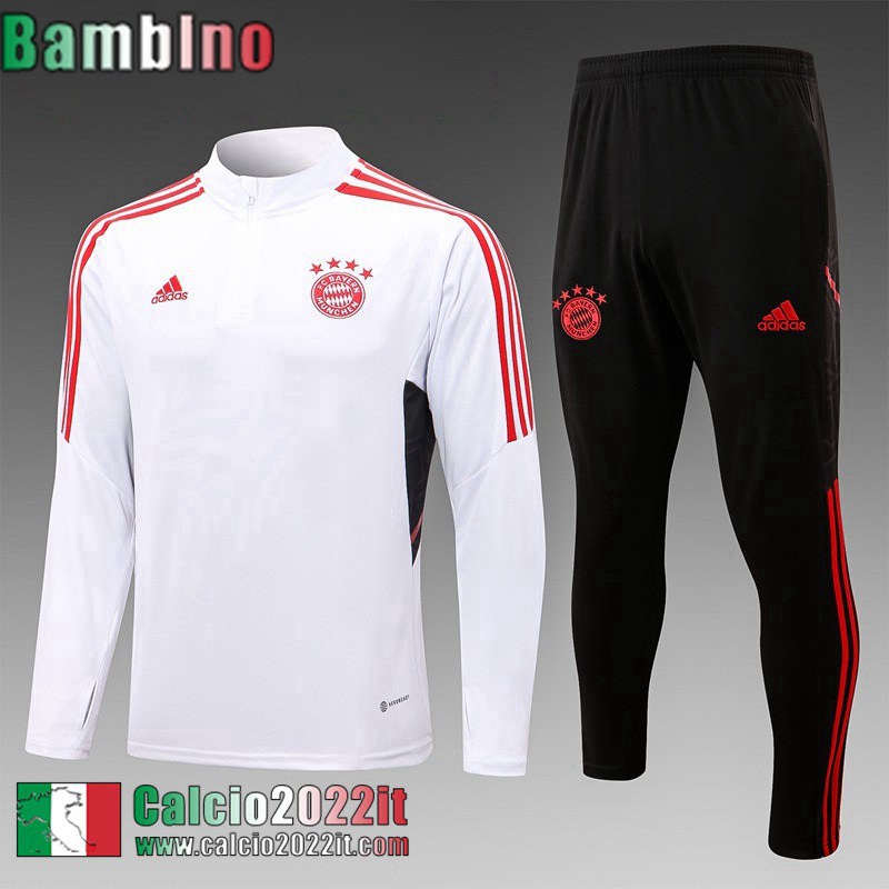 Tute Calcio Bayern Monaco Bianco Bambini 2022 2023 TK460