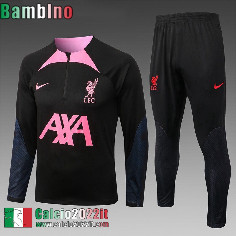 Tute Calcio Liverpool Nero Bambini 2022 2023 TK463