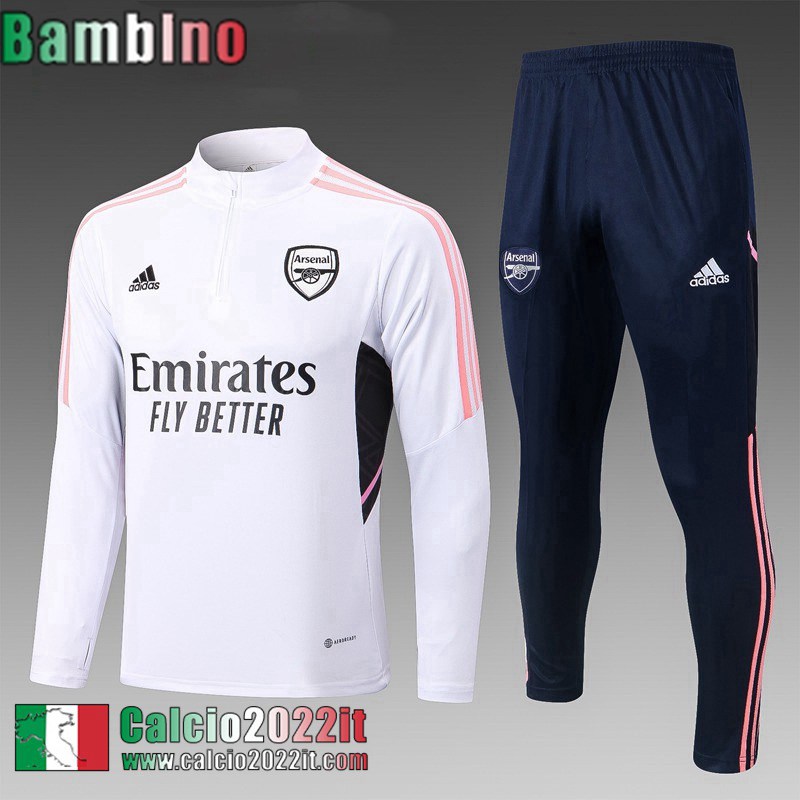 Tute Calcio Arsenal Bianco Bambini 2022 2023 TK465