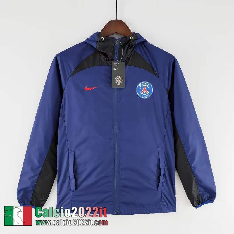 Giacca a vento Cappuccio PSG blu Uomo 2022 2023 WK176