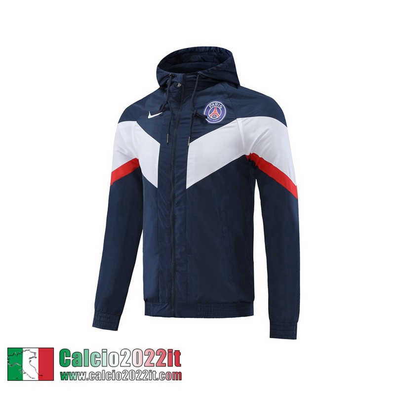 Giacca a vento Cappuccio PSG blu Uomo 2022 2023 WK143