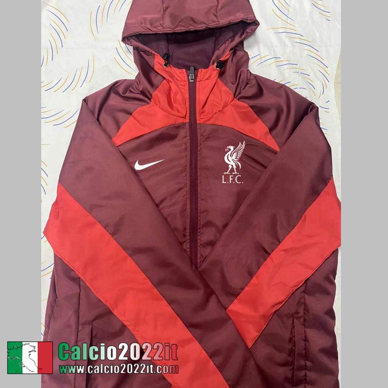 Giacca a vento Cappuccio Liverpool rosso Uomo 2022 2023 WK155