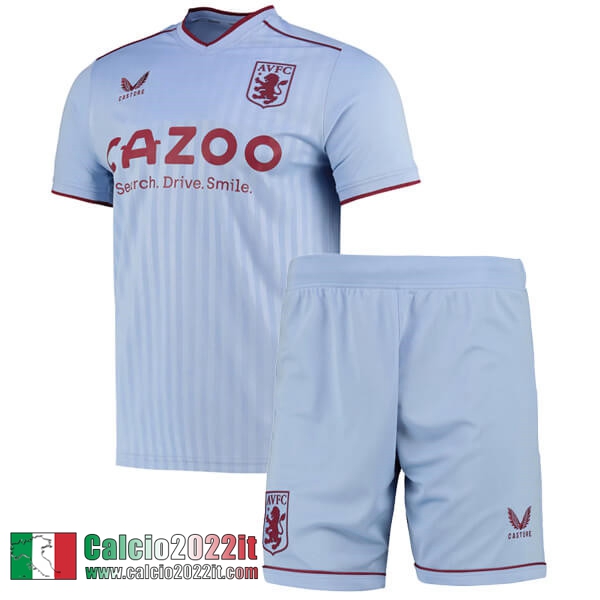 Maglia Calcio Aston Villa Seconda Bambini 2022 2023