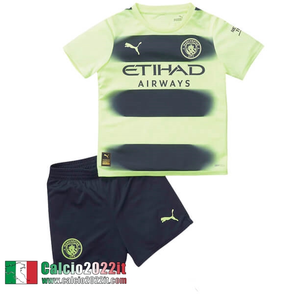 Maglia Calcio Manchester City Terza Bambini 2022 2023