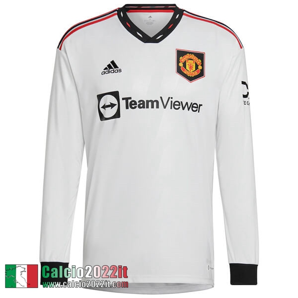 Maglia Calcio Manchester United Seconda Uomo Manga Larga 2022 2023