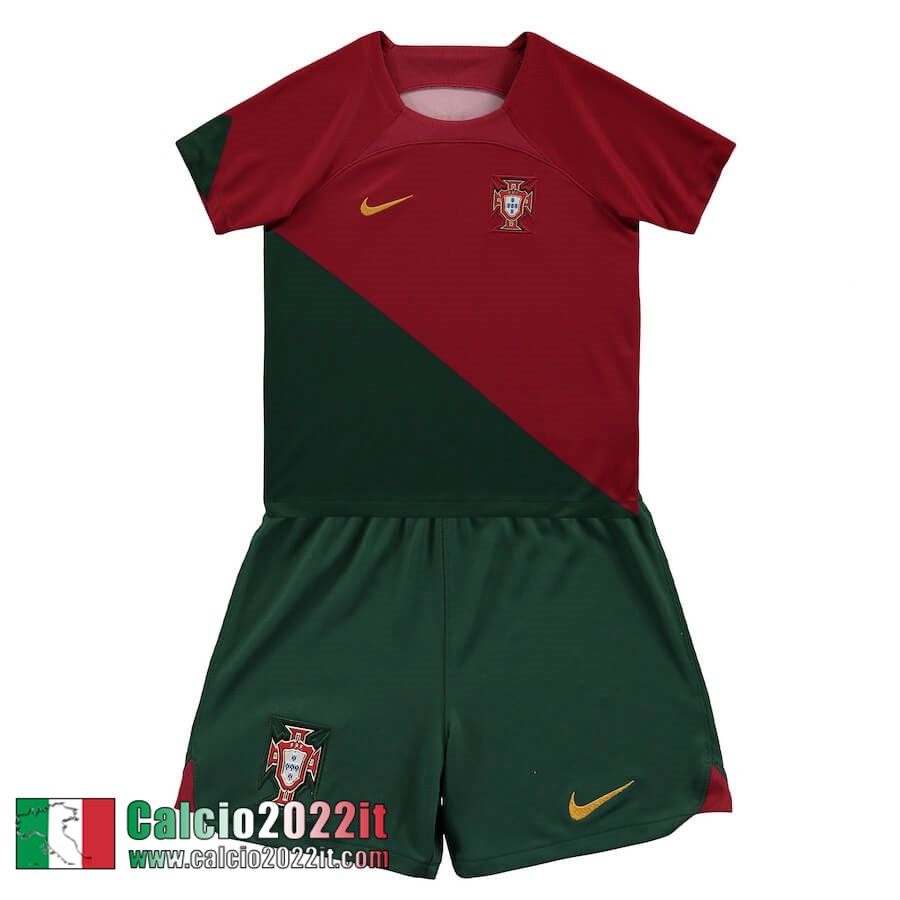 Maglia Calcio Portogallo Prima Bambini 2022 2023