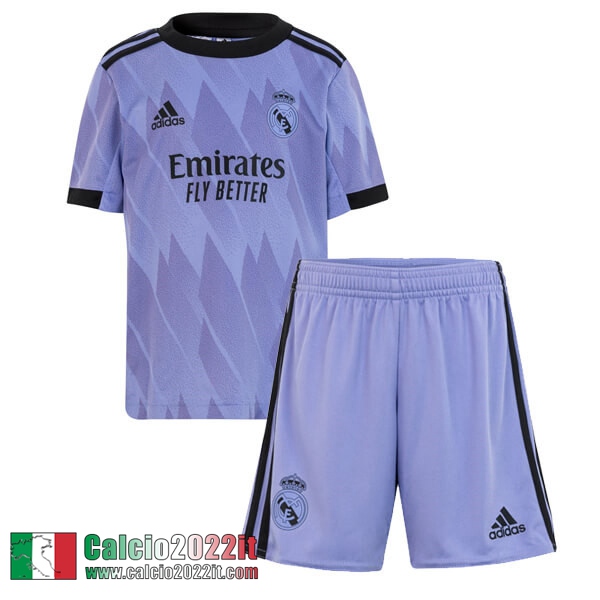 Maglia Calcio Real Madrid Seconda Bambini 2022 2023